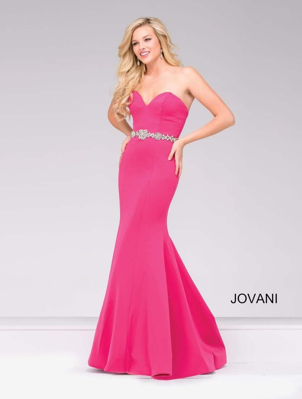 Jovani 34010BG Mermaid Formal Evening Prom Dress Burgundy